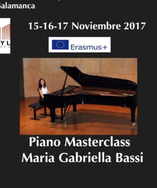 Piano Masterclass, Salamanca, Spain- 15-16-17  November 2017